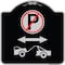 Signmission No Parking Tow Away Zone W/ Graphic Heavy-Gauge Aluminum Sign, 18" x 18", BS-1818-23793 A-DES-BS-1818-23793 - alternate 1